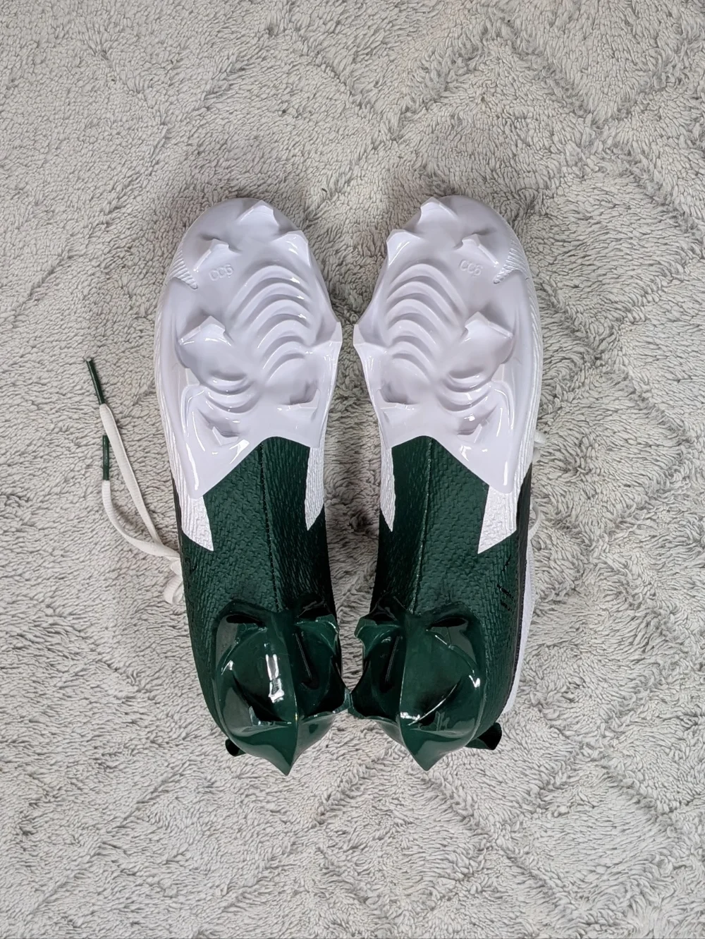 Nike Vapor Edge Speed 360 2 White Green Fir Football Cleats Mens 9 FQ4045-101 - Picture 6 of 7